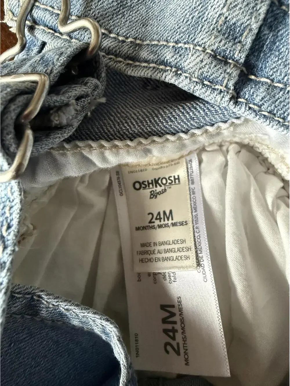 OshKosh B'gosh Denim and White Eyelet Dress for Girls